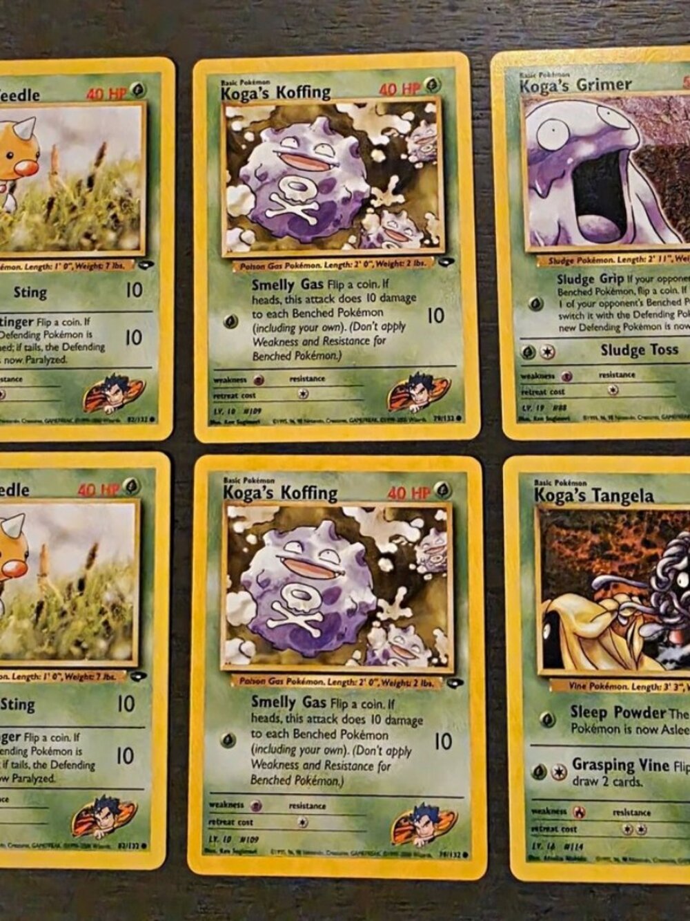 Wizards of the Coast Pokemon TCG Gym Challenge Koga's 6-Card Lot English 2000